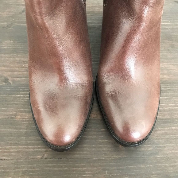 [Cole Haan] Brown Heeled Ankle Boot Booties - Picture 6 of 8